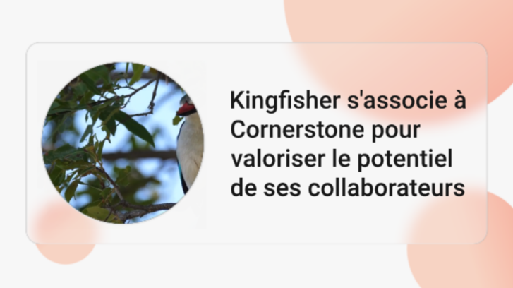 Kingfisher s'associe à Cornerstone pour valoriser le potentiel de ses collaborateurs