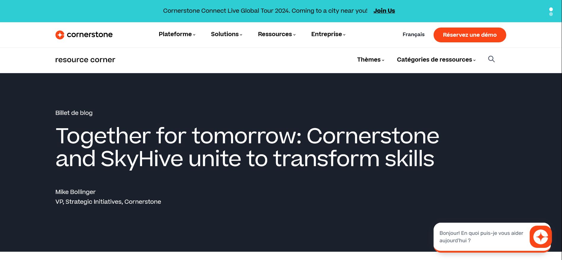 Cornerstone acquiert SkyHive, plateforme cloud de gestion des talents et de reskilling