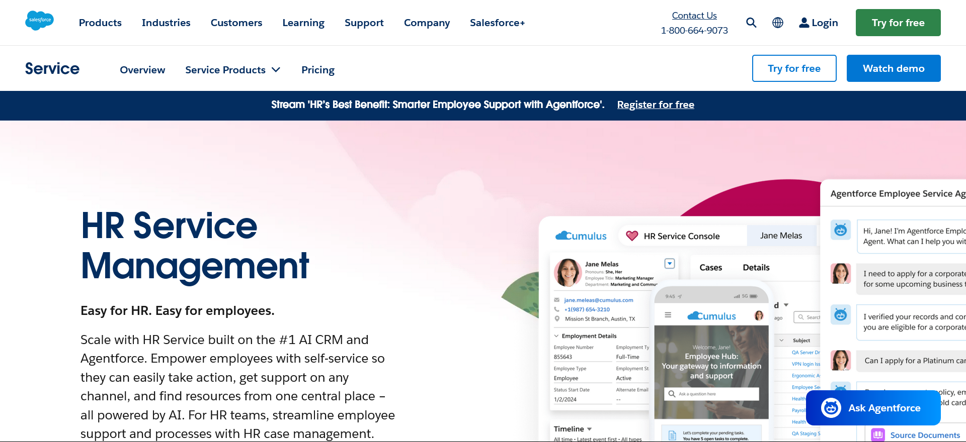 Salesforce lance Agentforce for HR Service, des agents IA au service des équipes RH et des collaborateurs