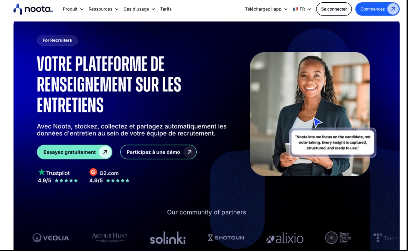 Noota, la 1ere plateforme française d’intelligence artificielle, dévoile son module RH