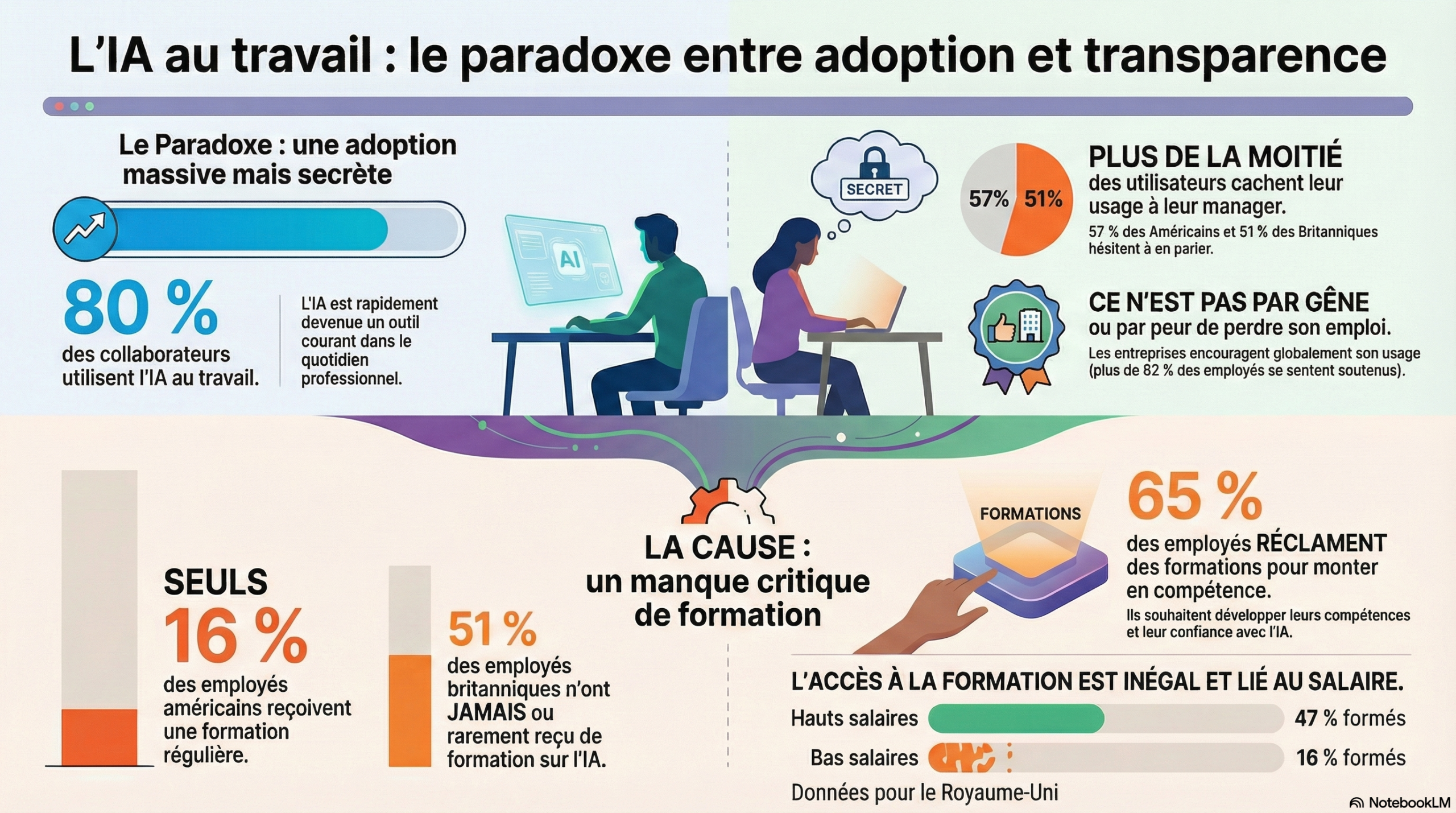 L’IA cachée en entreprise : l’absence de formation maintient l’IA dans l’ombre malgré les incitations des employeurs selon une étude Cornerstone