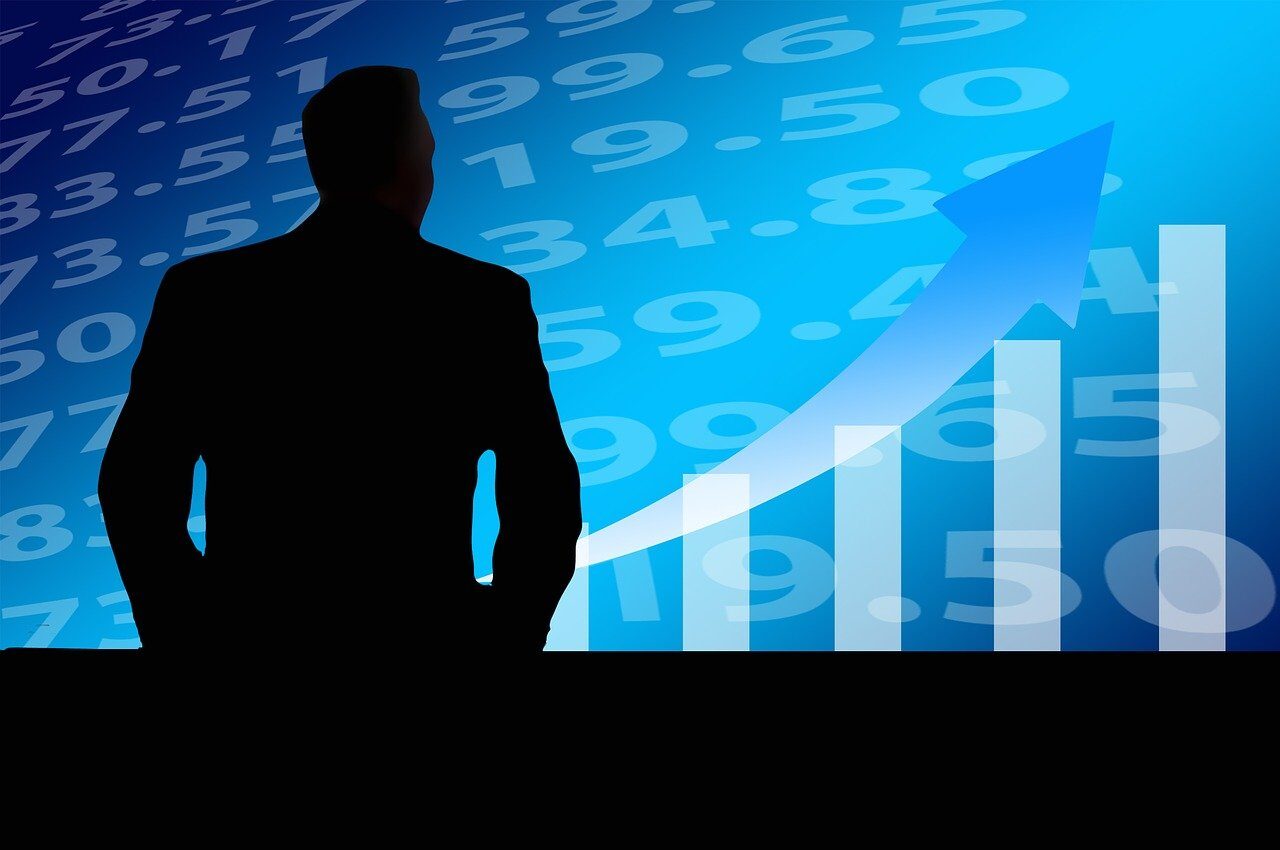 businessman, success, stock exchange figures, silhouette, business, curve, boom, economy, career, profit, manager, ascent, development, rise, person, increasing, tendency, business people, finance