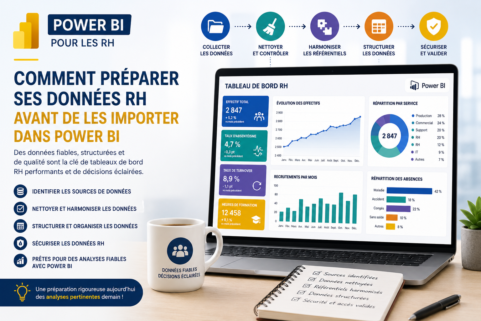 Comment préparer ses données RH avant de les importer dans Power BI
