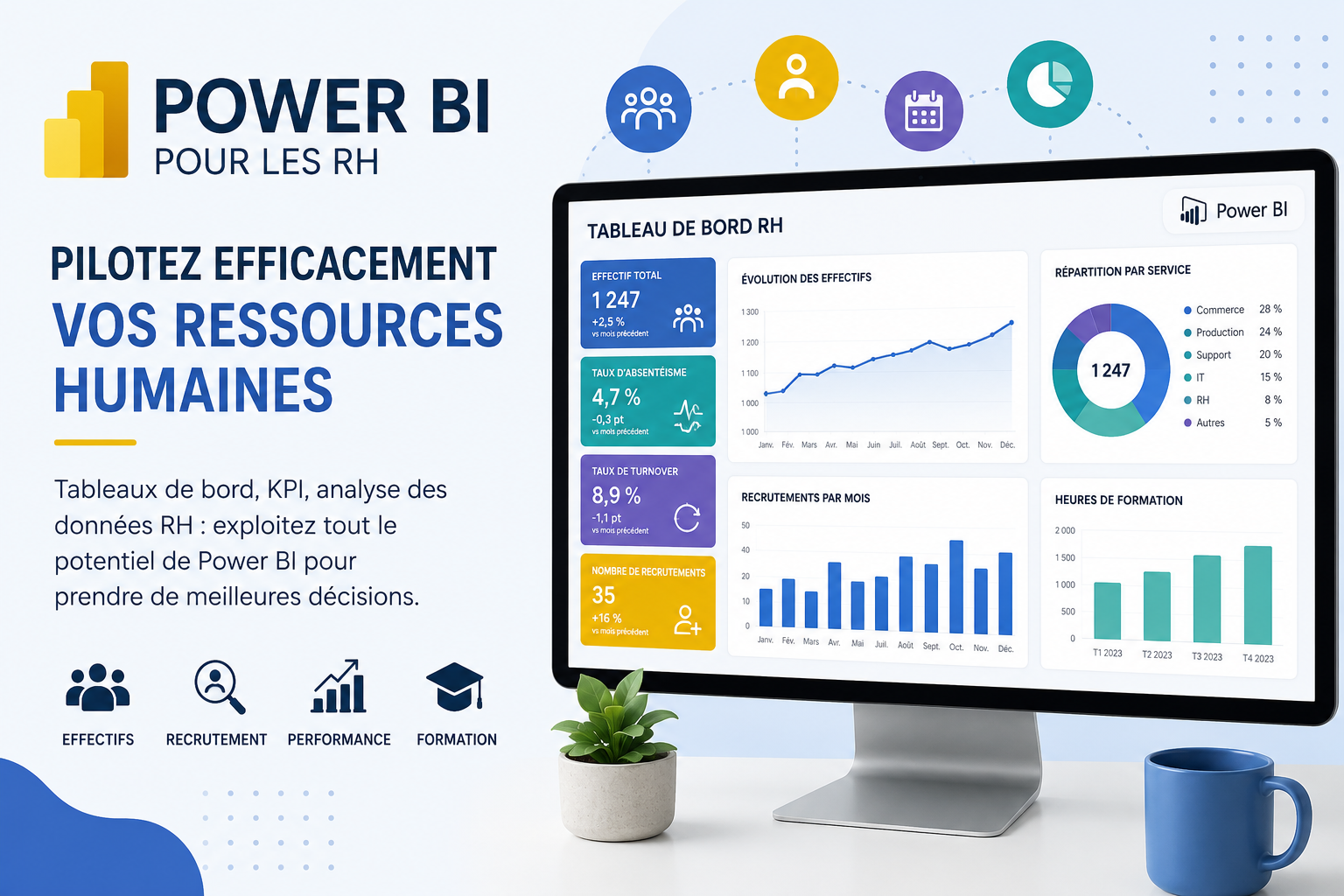Power BI pour les RH : les bases pour piloter efficacement les ressources humaines
