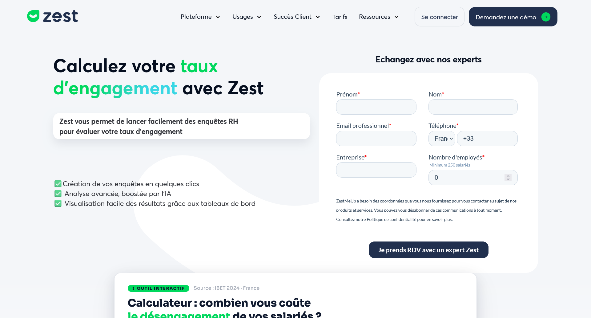 Désengagement salarié : ZestMeUp lance un simulateur pour mesurer ce que rapporte une vraie politique d'engagement