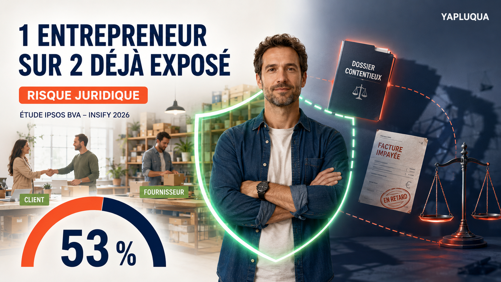 Un entrepreneur français sur deux déjà exposé au risque juridique (étude Ipsos BVA pour Insify)